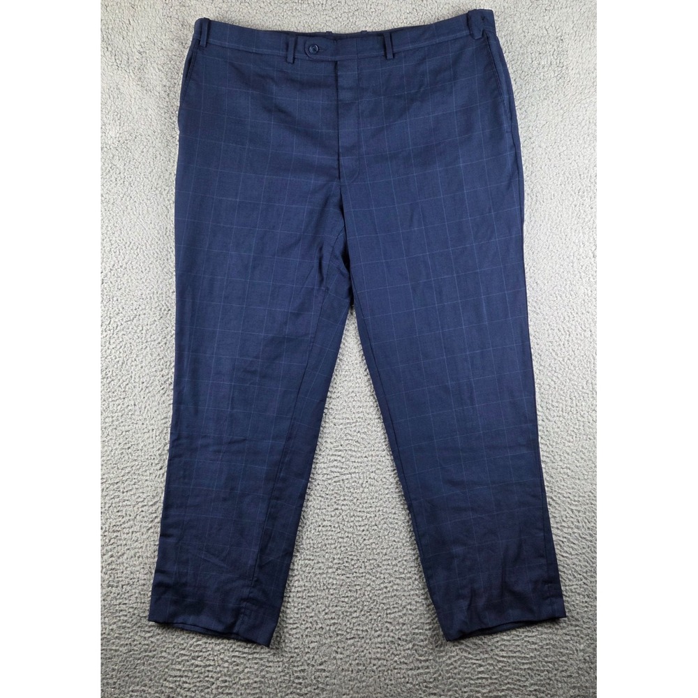 Peter Millar Windowpane Pants Mens‎ 42x31 Blue Straight Leg